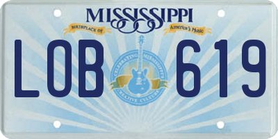 MS license plate LOB619