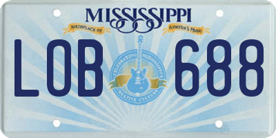 MS license plate LOB688