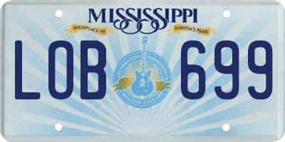MS license plate LOB699