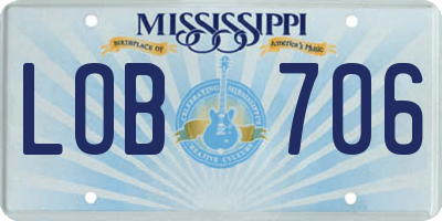 MS license plate LOB706