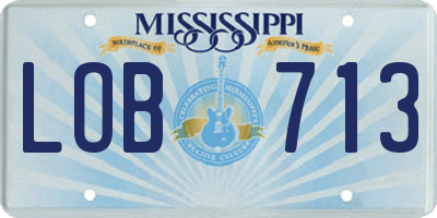 MS license plate LOB713