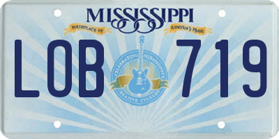 MS license plate LOB719