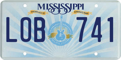 MS license plate LOB741