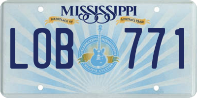 MS license plate LOB771