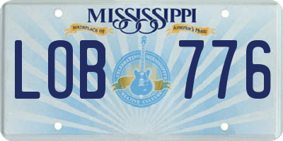 MS license plate LOB776