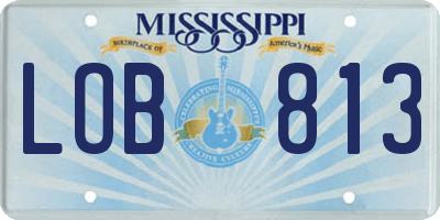 MS license plate LOB813