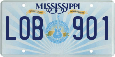 MS license plate LOB901