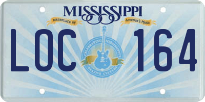 MS license plate LOC164