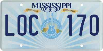 MS license plate LOC170