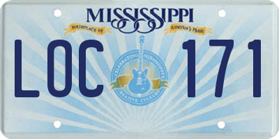 MS license plate LOC171
