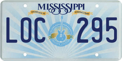 MS license plate LOC295