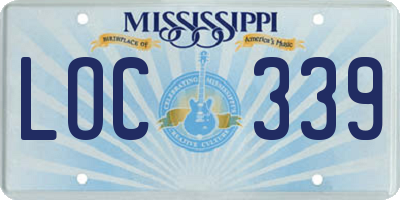 MS license plate LOC339