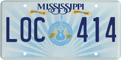 MS license plate LOC414