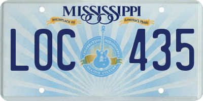 MS license plate LOC435