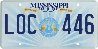 MS license plate LOC446
