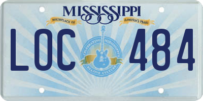 MS license plate LOC484