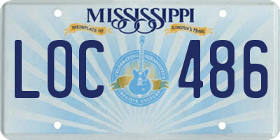 MS license plate LOC486