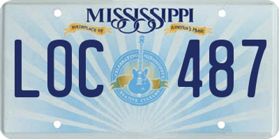 MS license plate LOC487