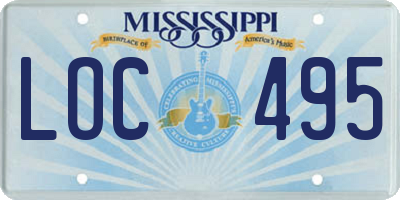 MS license plate LOC495