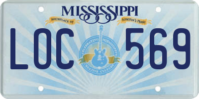 MS license plate LOC569