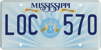 MS license plate LOC570