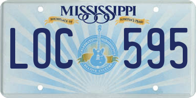 MS license plate LOC595