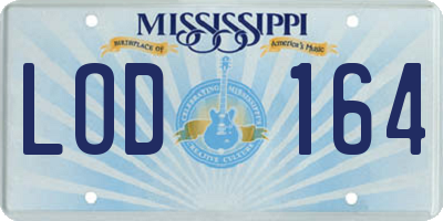 MS license plate LOD164