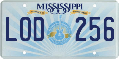 MS license plate LOD256