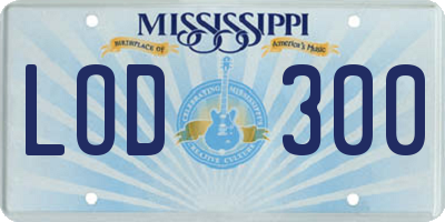 MS license plate LOD300