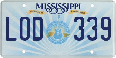 MS license plate LOD339