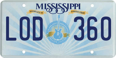 MS license plate LOD360