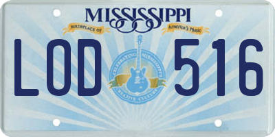 MS license plate LOD516