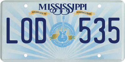 MS license plate LOD535