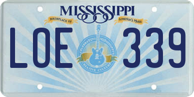 MS license plate LOE339