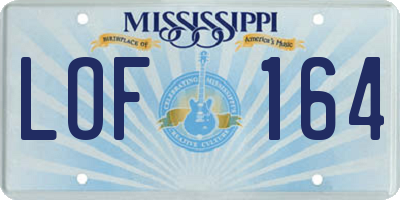 MS license plate LOF164