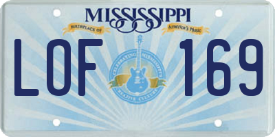 MS license plate LOF169