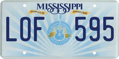 MS license plate LOF595