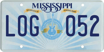 MS license plate LOG052