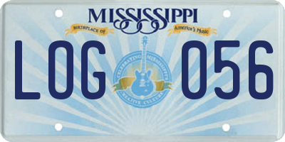 MS license plate LOG056