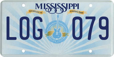MS license plate LOG079