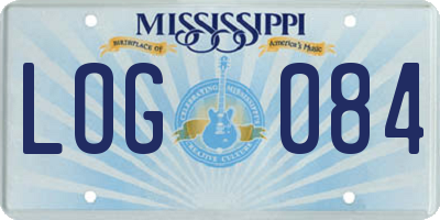 MS license plate LOG084