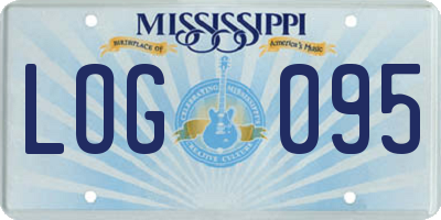 MS license plate LOG095