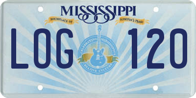 MS license plate LOG120