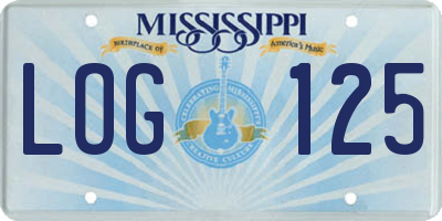 MS license plate LOG125