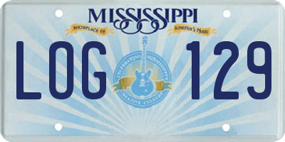 MS license plate LOG129