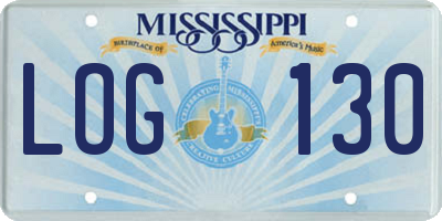 MS license plate LOG130