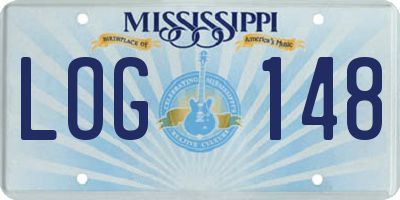MS license plate LOG148
