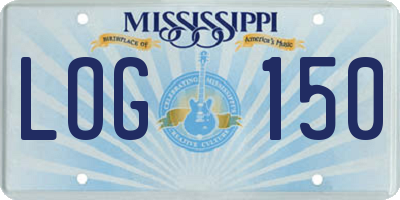 MS license plate LOG150