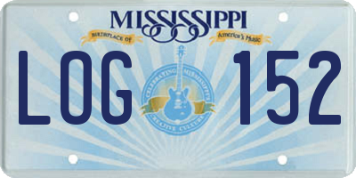 MS license plate LOG152