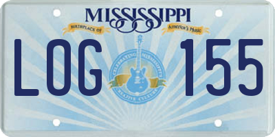 MS license plate LOG155